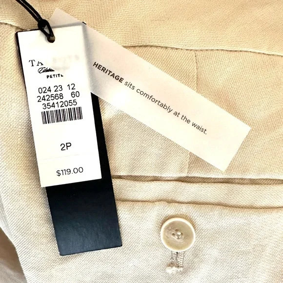 Talbots Petites 3pc Pant Suit Linen Blend Established 1947 6P NWT $380